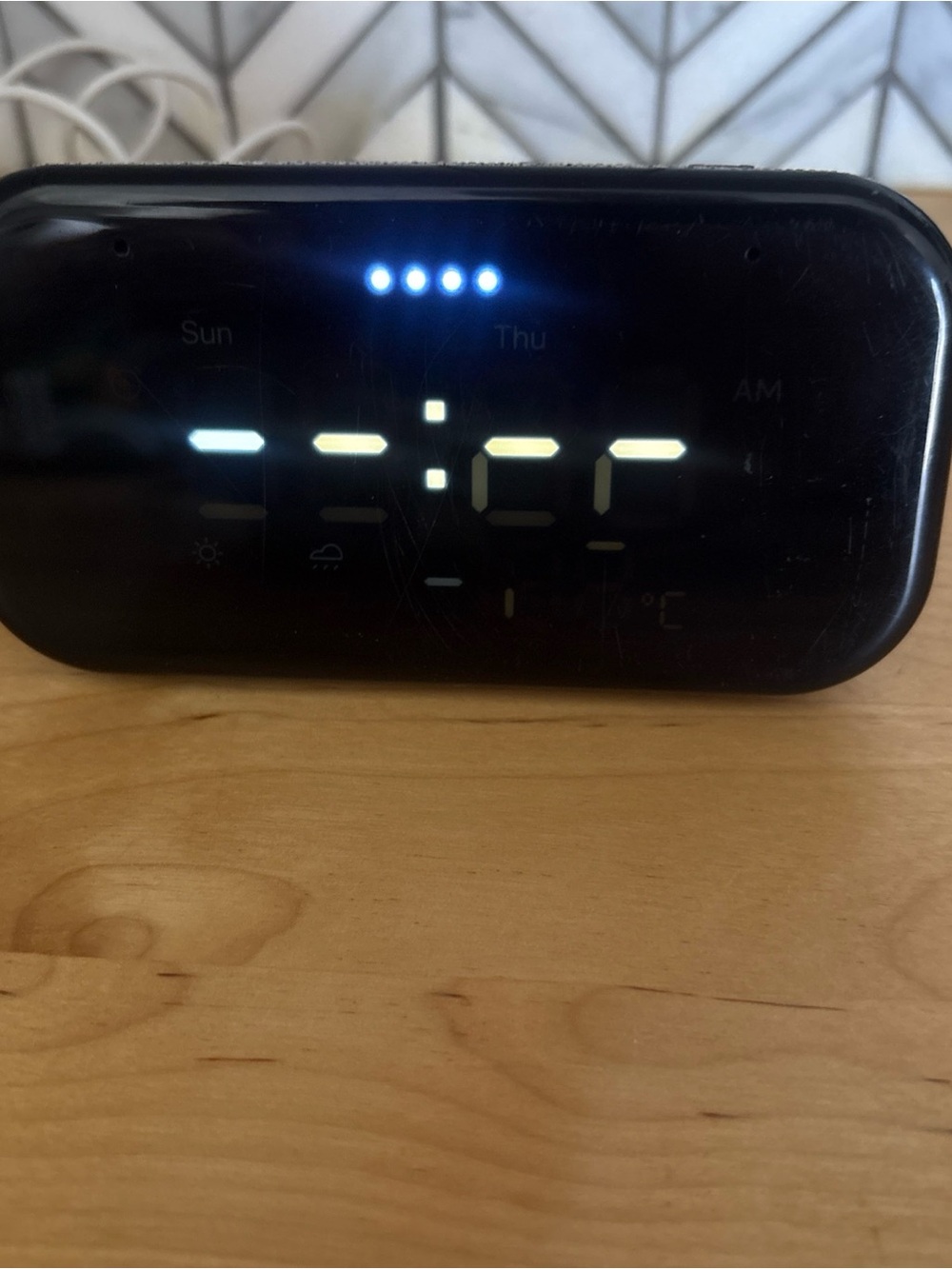 Lenovo CD-4N341Y Smart Clock Essential Hemp Gray Google Assistant Compat Smart